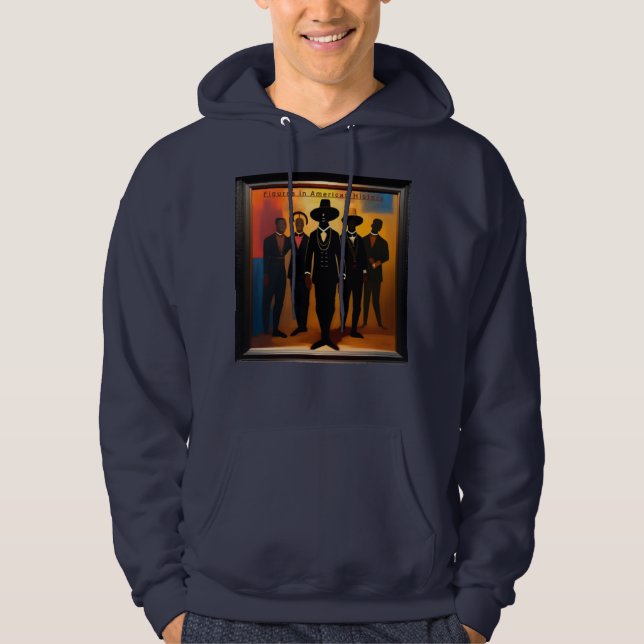 Veste À Capuche Chiffres du Sweatshirt d'histoire américaine (Devant)
