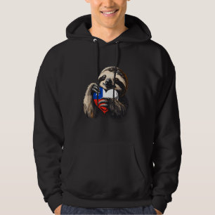 Veste À Capuche Chili Coeur Sloth Chilien Fierté Racines chilienne