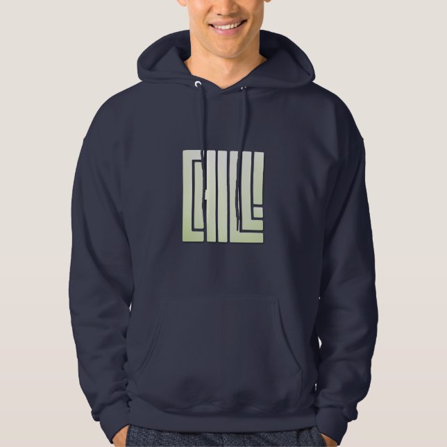 Veste À Capuche Chill - Vert doux sur Blue Edition (Devant)