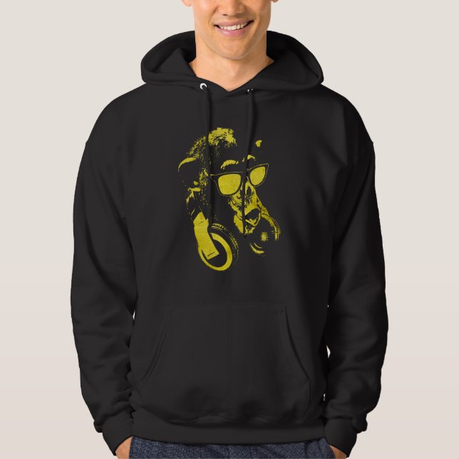 Veste À Capuche Chimie De Singe Avec Lunettes De Soleil Et Casque  (Devant)