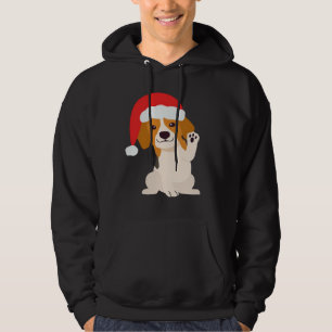 Veste À Capuche Chiot Beagle avec le chapeau du Père Noël pour les