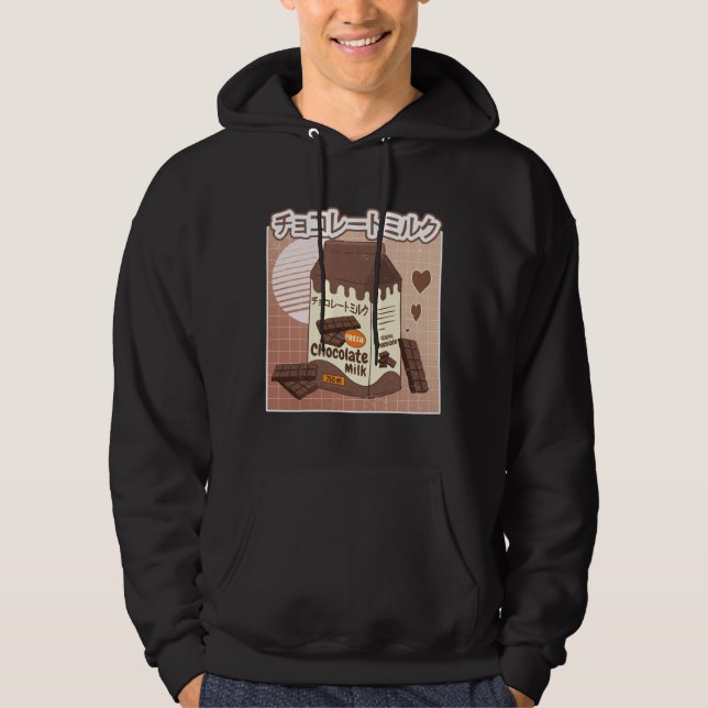 Veste À Capuche Chocolate Milk Aesthetic Otaku Harajuku (Devant)