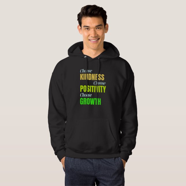 Veste À Capuche Choose Kindness Positivity Growth (Devant entier)