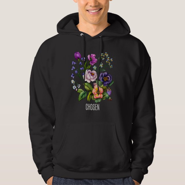 Veste À Capuche Chosen Floral  for Women Flowers Faith Based (Devant)