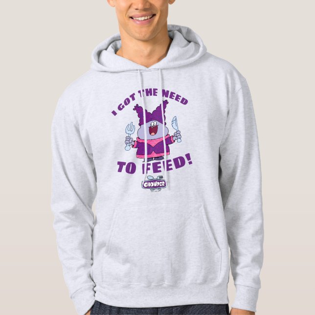 Veste À Capuche Chouette avec Fourche et couteau (Devant)