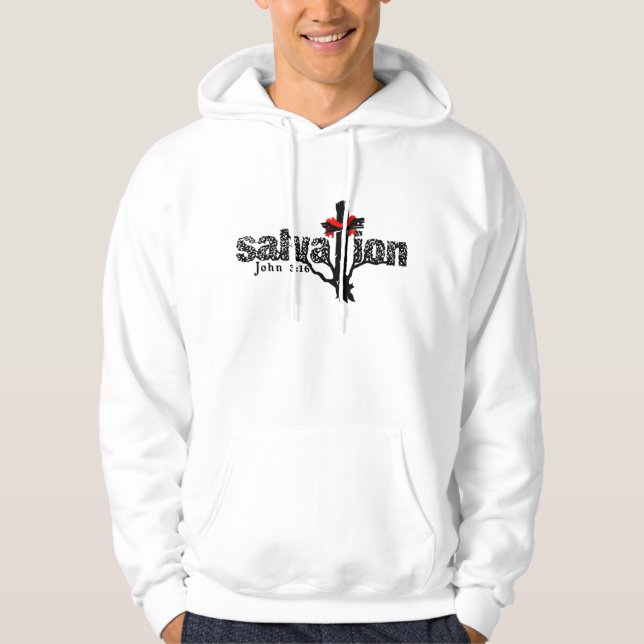 Veste À Capuche Chrétien de 3h16 de John de salut (Devant)