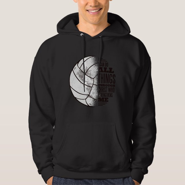 Veste À Capuche Christ de volleyball (Devant)