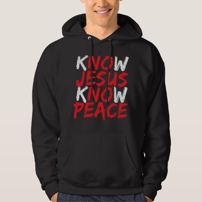 Veste À Capuche Christian Jesus Bible Verse Scripture Know Jesus K (Devant)