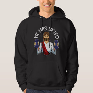 Veste À Capuche Christian Jesus Entraînement Noël Funny Gym Liftin