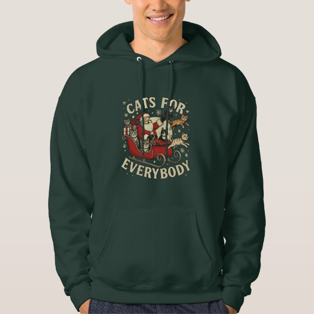 Veste À Capuche Christmas Cats  (Devant)