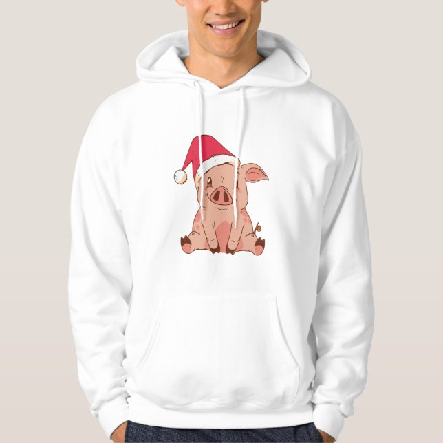 VESTE À CAPUCHE CHRISTMAS PIG (Devant)