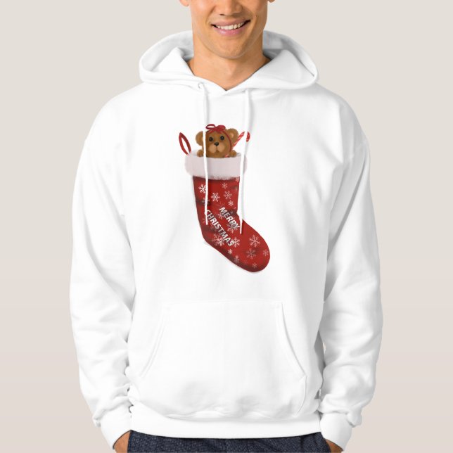 Veste À Capuche Christmas Teddy Bear Stocking (Devant)