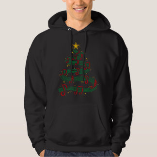 Veste À Capuche Christmas Tree Musical Notes Song Musician Sing Ca