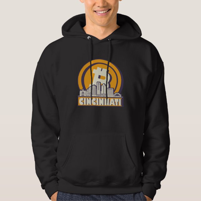 Veste À Capuche Cincinnati Bitcoin Maximalist  Bitcoin Cincinnati  (Devant)