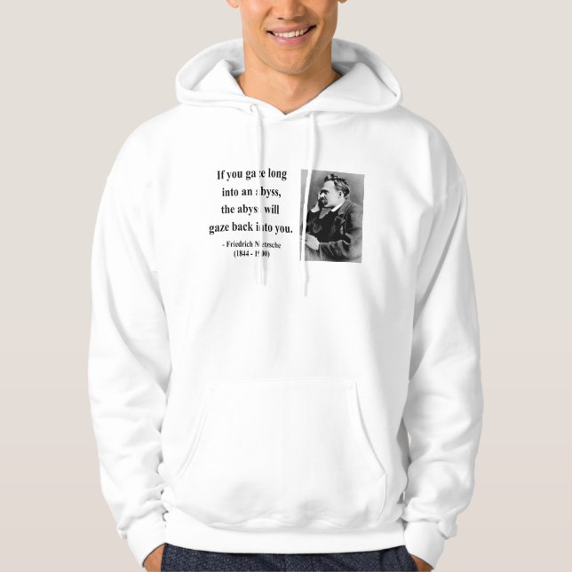 Veste À Capuche Citation 4b de Nietzsche (Devant)