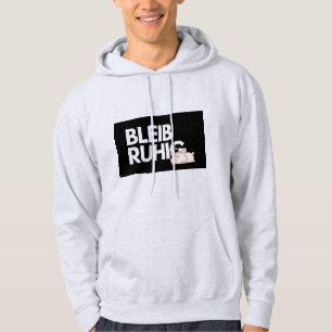 Veste À Capuche Citation allemande mignonne de chat endormi Bleib 