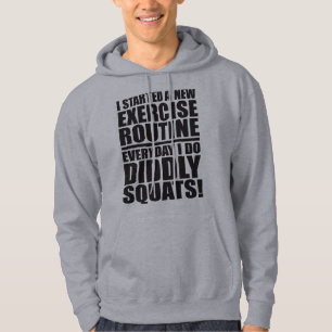 Veste À Capuche Citation De Gym Drôle - Didtly Squats