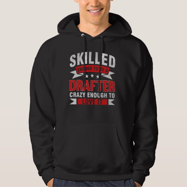 Veste À Capuche Citation de profession amusante Rédacteur compéten (Devant)