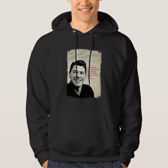Veste À Capuche Citation de Ronald Reagan (Devant)