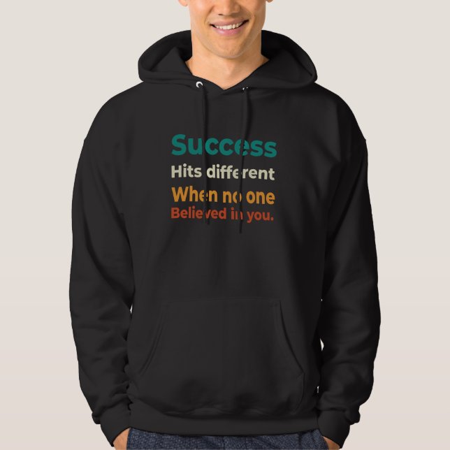 Veste À Capuche Citation d'entrepreneur motivant Retro Success (Devant)