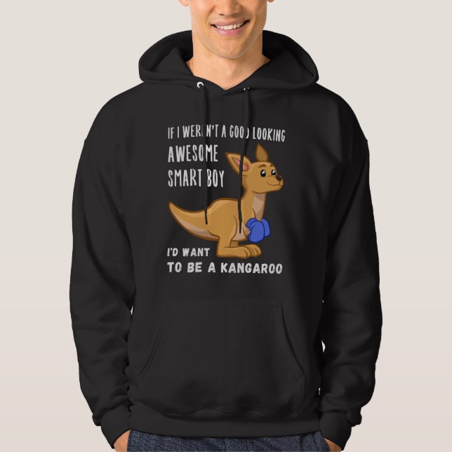 Veste À Capuche Citation Drôle De Kangaroo Boy Lover Dit Phrase Cu (Devant)