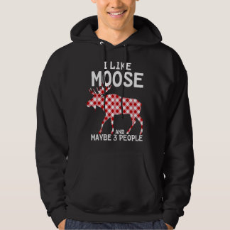 Veste À Capuche Citation Drôle J'Aime Moose Xmas Party Et Peut-Êtr