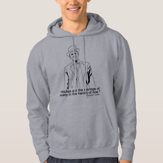 Veste À Capuche Citation Eugene V Debs (Devant)