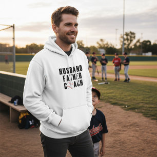 Veste À Capuche Citation Papa Entraîneur Baseball Mari