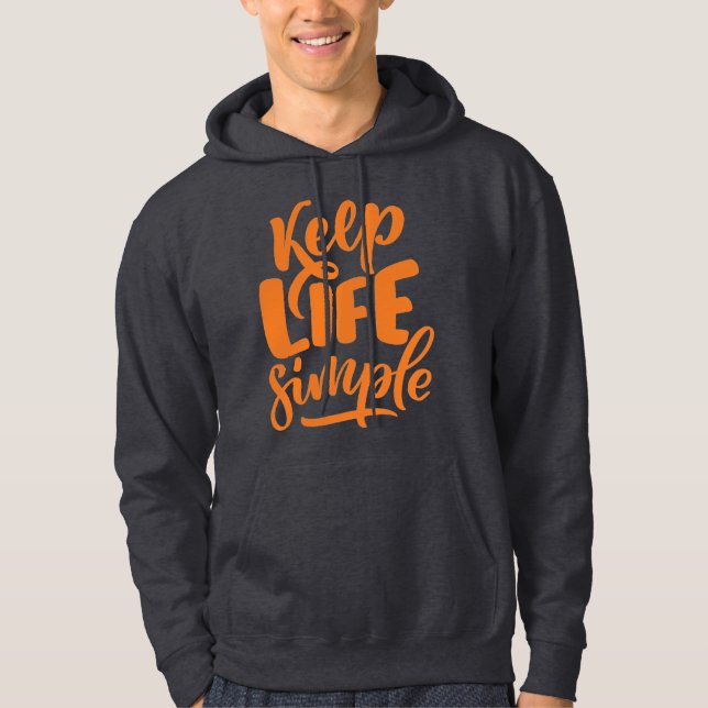 Veste À Capuche Citations de motivation de texte parfait (Devant)