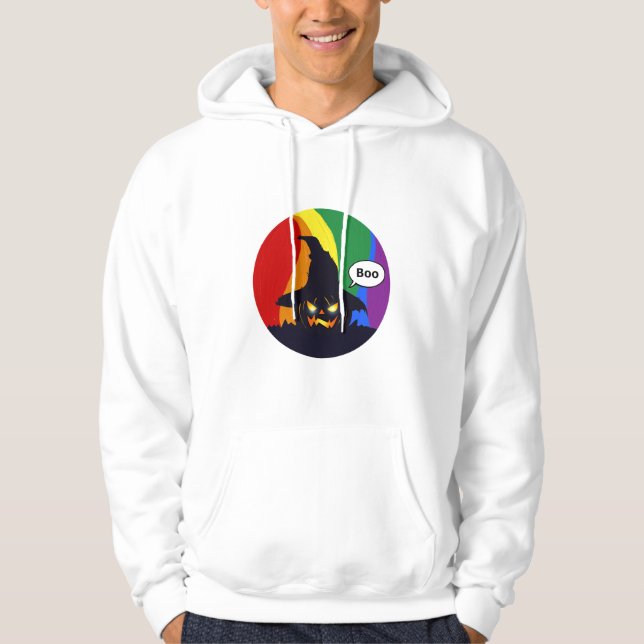 Veste À Capuche Citrouille arc-en-ciel d'Halloween (Devant)