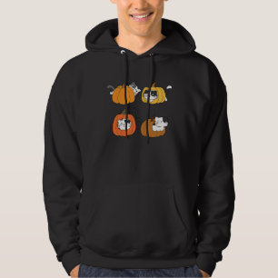Veste À Capuche Citrouille de Jack O Lantern pour chat sous pleine