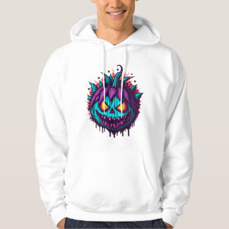 Veste À Capuche Citrouille effrayant Turquoise et violet