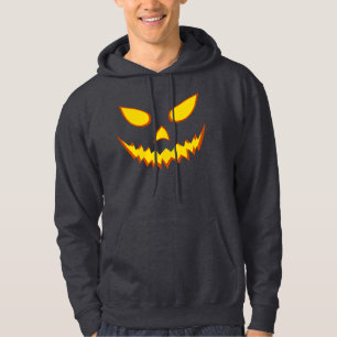 Veste À Capuche Citrouille Jack-o'-lantern de la face d'Halloween 