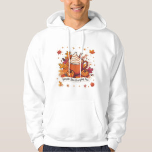 Veste À Capuche Citrouille Spice Latte Vibes Cosy Café d'automne L