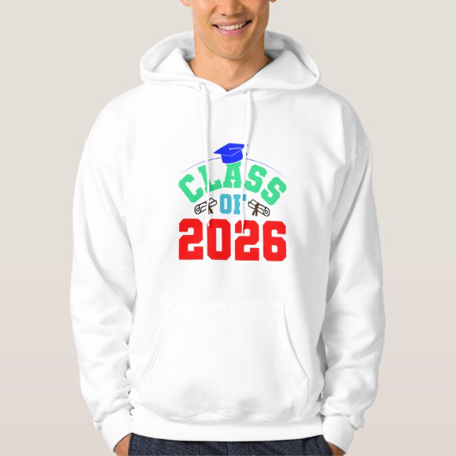 Veste À Capuche  Class of 2026 Sweatshirt Senior  (Devant)