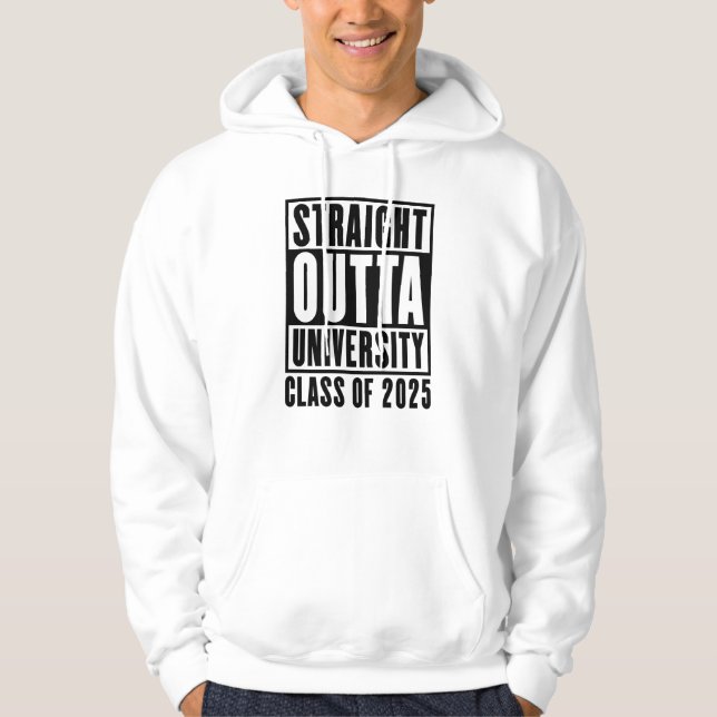 Veste À Capuche Classe universitaire Straight Outta de 2025 (Devant)