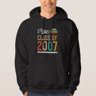 Veste À Capuche Classe vintage de 2007 Lycée ou College Gradu