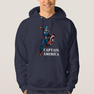 Veste À Capuche Classiques Avengers Captain America Court en Ava
