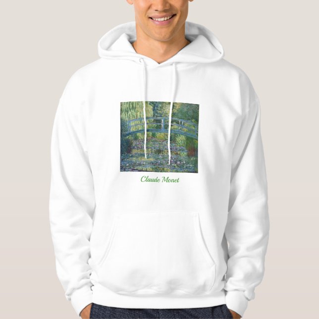 Veste À Capuche Claude Monet - Eau Lily étang, Harmonie verte (Devant)