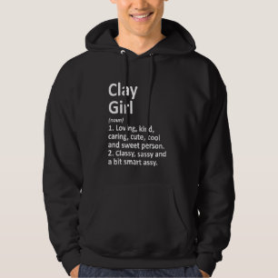 Veste À Capuche Clay Girl Al Alabama Funny City Accueil Racines