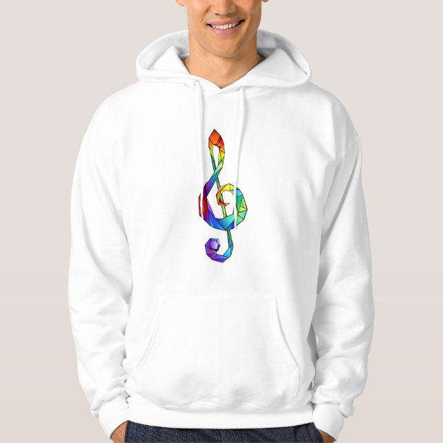 Veste À Capuche Clé de musique arc-en-ciel (Devant)