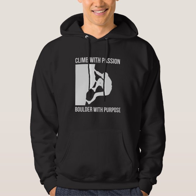 Veste À Capuche Climb With Passion Boulder With Purpose (Devant)