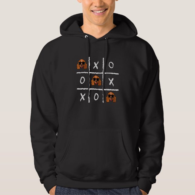 Veste À Capuche Cocker Spaniel Tic Tac Toe Tic Tac Toe Nostalgale  (Devant)