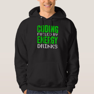 Veste À Capuche Codage Alimenté Par Energy Drinks Code Programmer