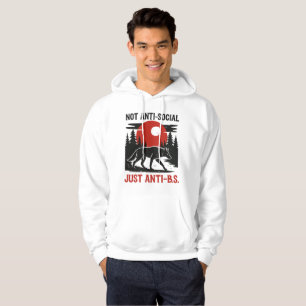 Veste À Capuche Code de Loup Solitaire – Pas Antisocial, Juste Con