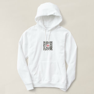 Veste À Capuche Code QR d'amour