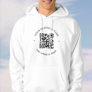 Veste À Capuche Code QR téléchargé Plus Texte circulaire modifiabl