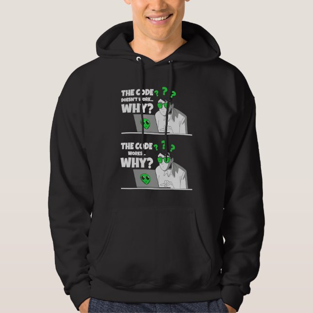 Veste À Capuche Codeur Programmeur Ingénieur Logiciel Idée Passion (Devant)