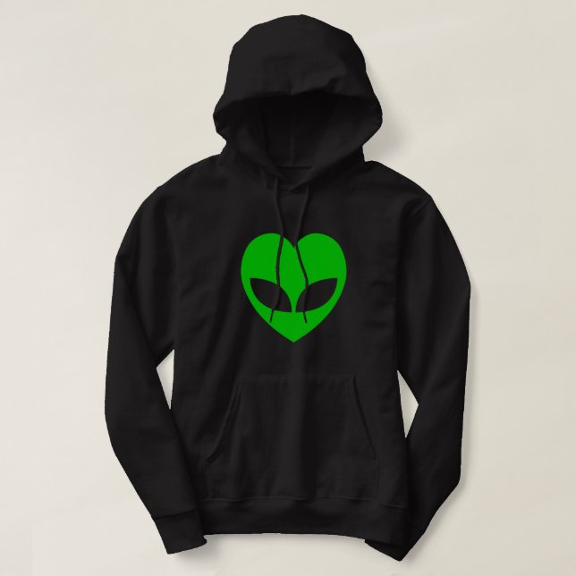 Veste À Capuche Coeur d'amour Alien (Design devant)