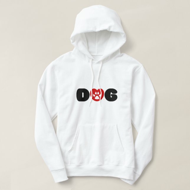 Veste À Capuche Coeur d'amour de chien (Design devant)